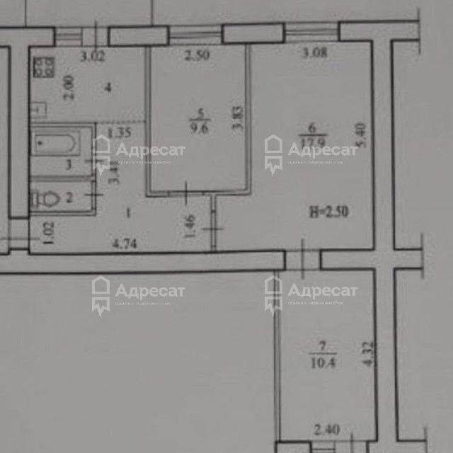 квартира г Волгоград р-н Тракторозаводский ул им. Николая Отрады 9 городской округ Волгоград фото 6