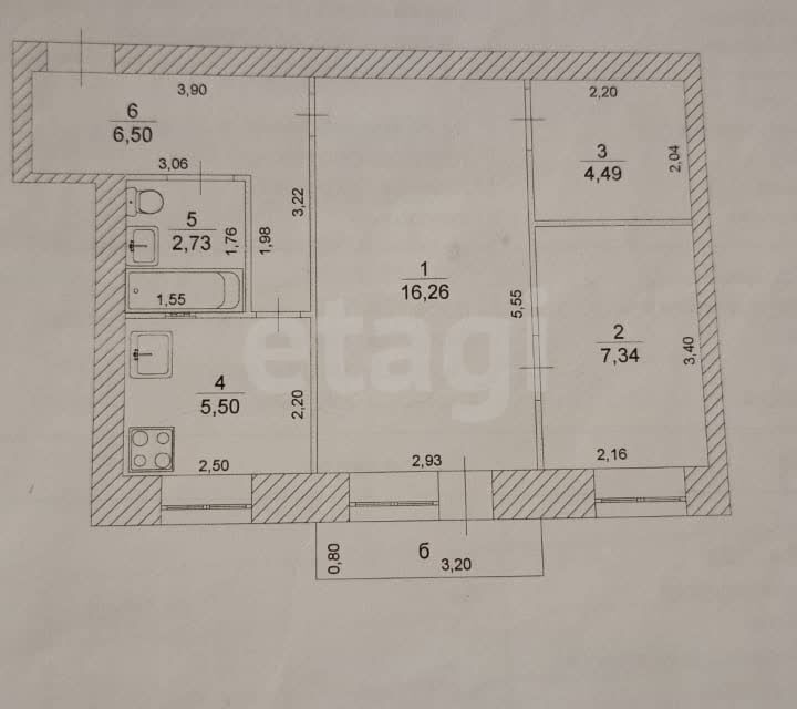 комната г Ульяновск р-н Ленинский Розы Люксембург, 6, городской округ Ульяновск фото 7