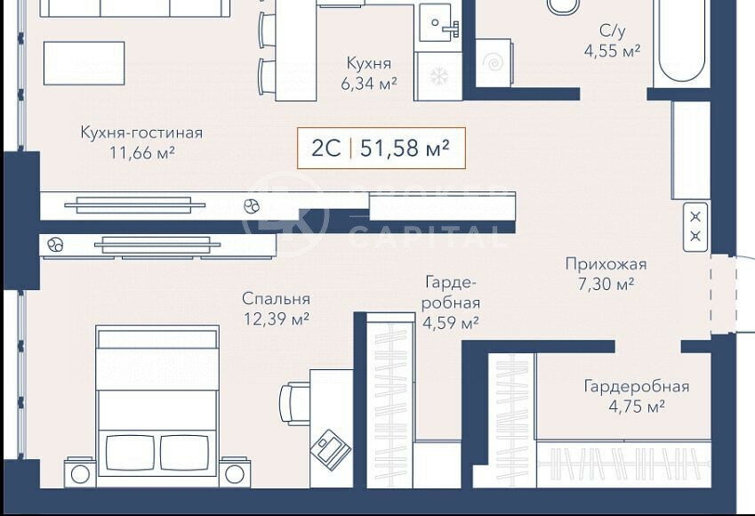 квартира г Новосибирск Речной вокзал жилой комплекс Вилларт фото 1