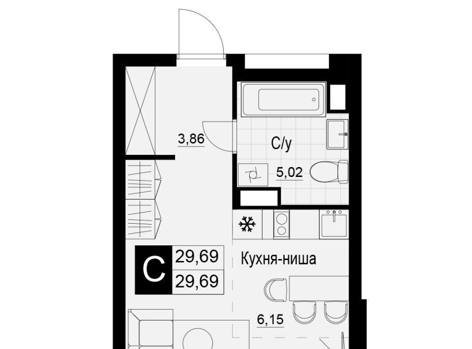 квартира г Самара р-н Куйбышевский Гагаринская ЖК «АМГРАД» фото 1