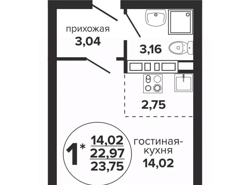 квартира г Краснодар р-н Прикубанский ул Российская 257/7 фото 1