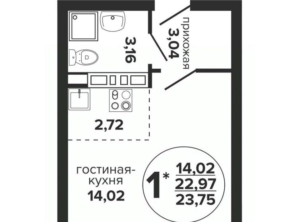 квартира г Краснодар р-н Прикубанский ул Российская 257/7 фото 1