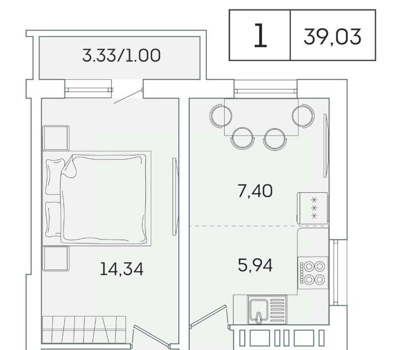 квартира р-н Всеволожский г Мурино ул Графская 6к/4 ЖК Lampo Девяткино фото 1