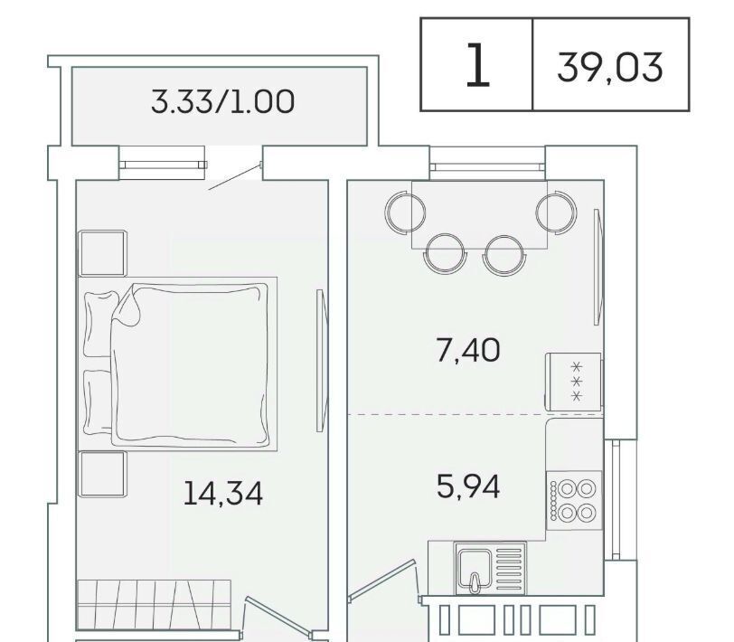 квартира р-н Всеволожский г Мурино ул Графская 6к/4 Девяткино фото 1