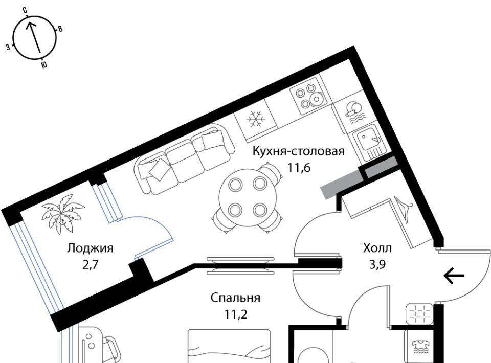 квартира р-н Ломоносовский д Ольгино Низинское с/пос, Проспект Ветеранов, Экография жилой комплекс фото 1