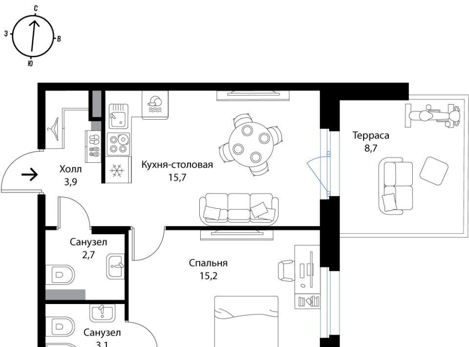 квартира р-н Ломоносовский д Ольгино Низинское с/пос, Проспект Ветеранов, Экография жилой комплекс фото 1