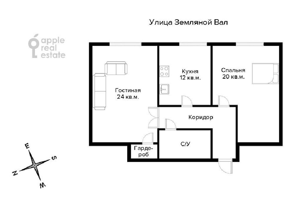 квартира г Москва метро Чкаловская ул Земляной Вал 15с/9 38-40 фото 12