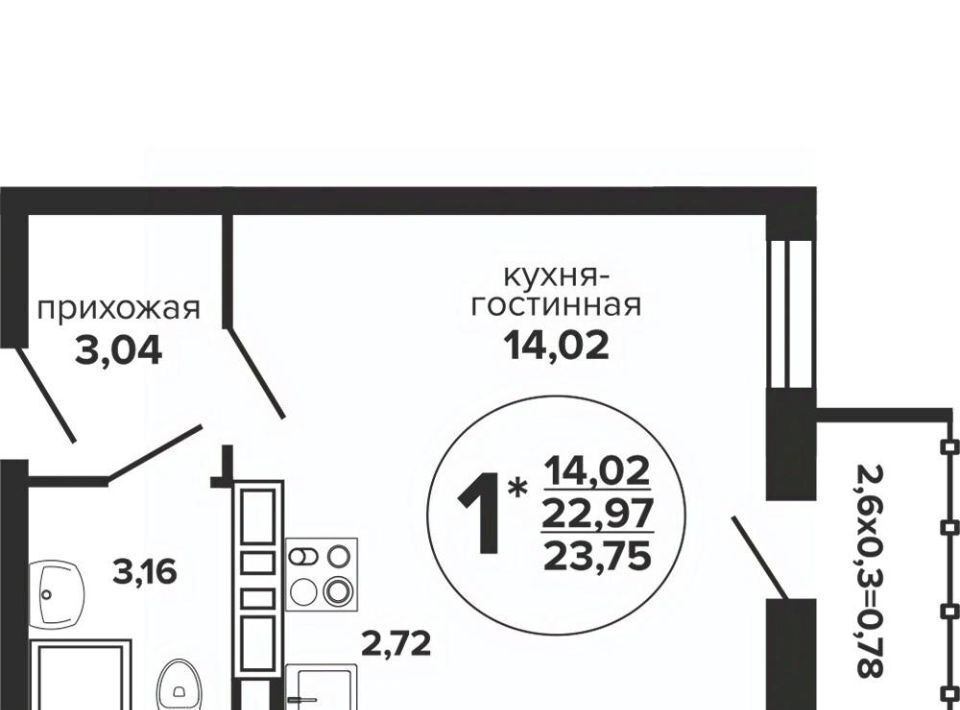 квартира г Краснодар р-н Прикубанский ул Российская 257/7 фото 1