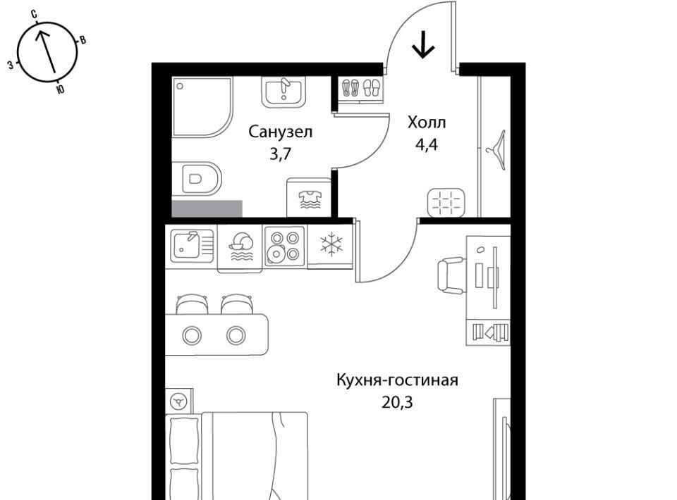 квартира р-н Ломоносовский д Ольгино Низинское с/пос, Проспект Ветеранов, Экография жилой комплекс фото 1