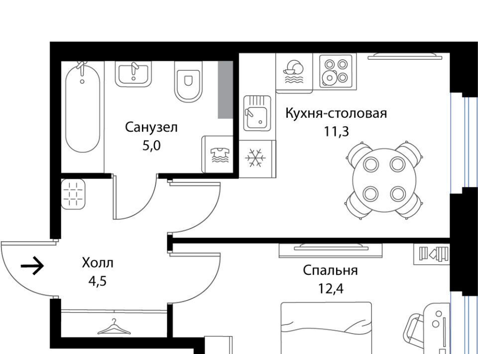 квартира р-н Ломоносовский д Ольгино Низинское с/пос, Проспект Ветеранов, Экография жилой комплекс фото 1