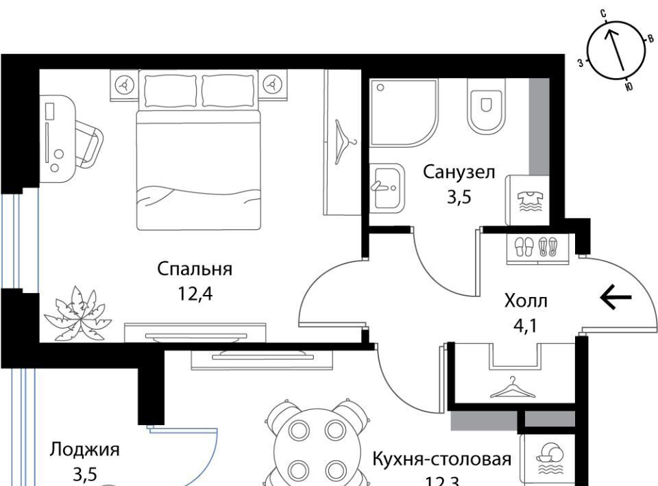 квартира р-н Ломоносовский д Ольгино Низинское с/пос, Проспект Ветеранов, Экография жилой комплекс фото 1