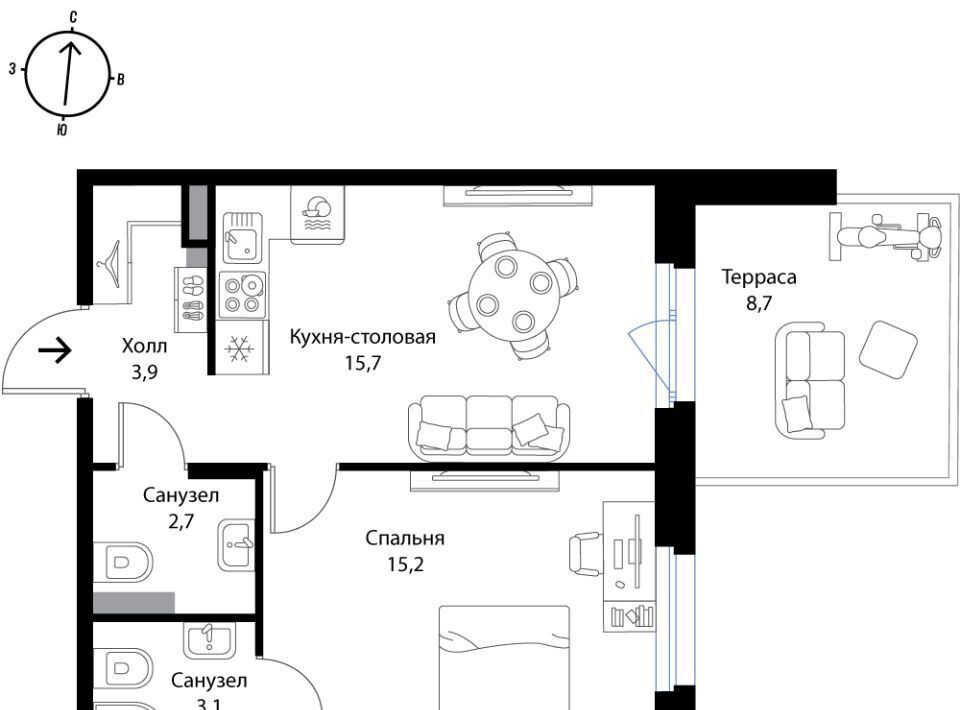 квартира р-н Ломоносовский д Ольгино Низинское с/пос, Проспект Ветеранов, Экография жилой комплекс фото 1