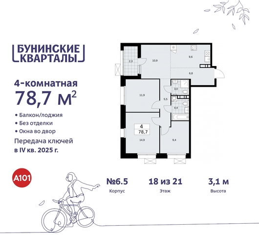 пр-кт Куприна 2 ЖК Бунинские Кварталы метро Коммунарка метро Улица Горчакова Сосенское, Ольховая, Бунинская аллея фото