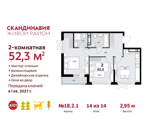 жилой район «Скандинавия» Сосенское, жилой комплекс Скандинавия, 18. 2.1, Бутово фото