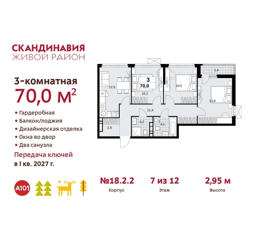 жилой район «Скандинавия» Сосенское, жилой комплекс Скандинавия, 18. 2.2, Бутово фото