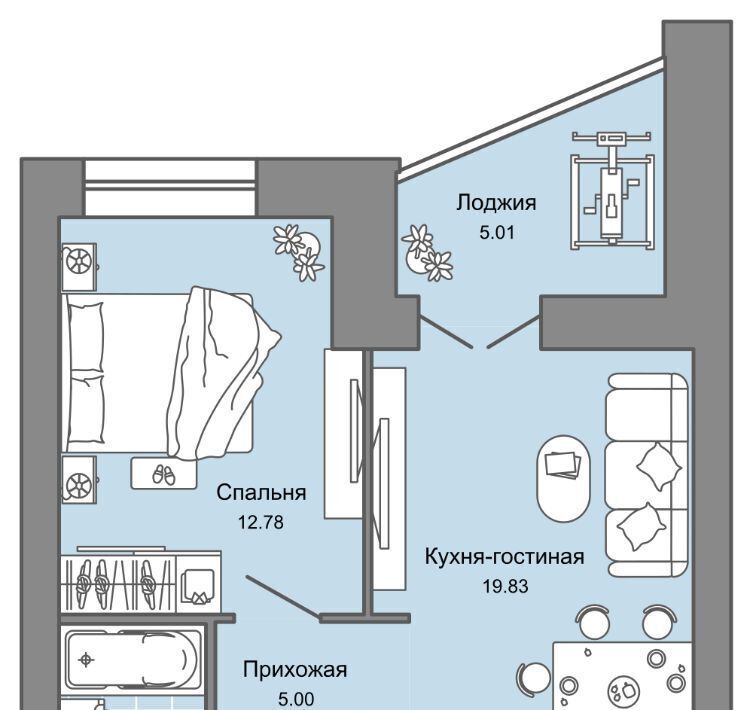 квартира г Ульяновск р-н Заволжский Новый Город ЖК Центрополис 5 Центральный кв-л фото 1