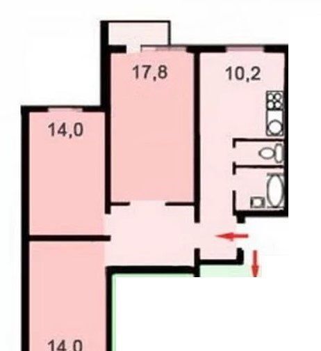 квартира г Москва метро Борисово ул. Мусы Джалиля, 6К 1 фото 26