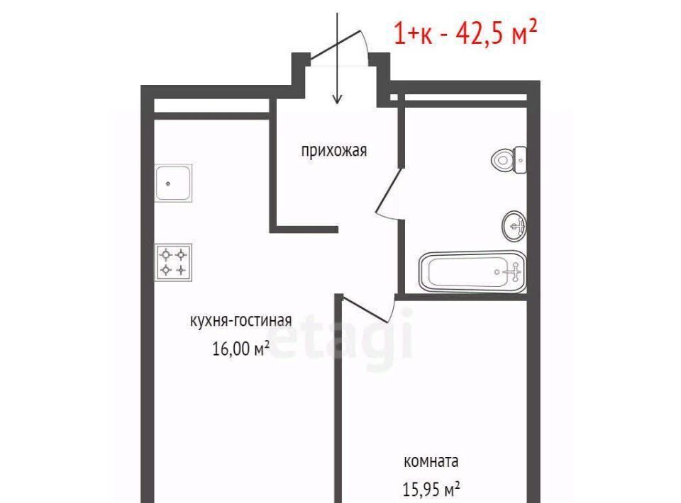 квартира г Екатеринбург р-н мкр Светлый Ботаническая Уктус жилрайон, 7 фото 27