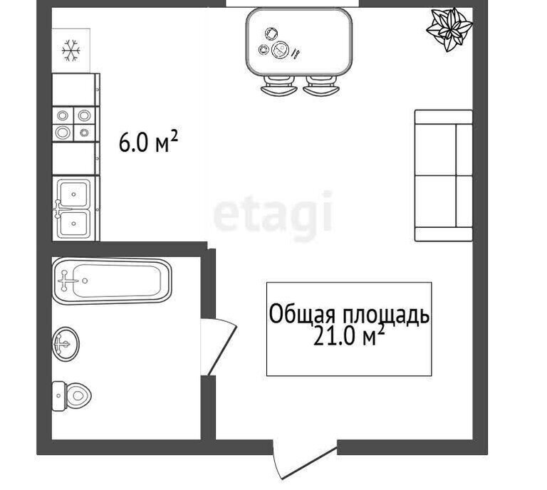 квартира р-н Искитимский с Лебедевка ул Центральная 44 Совхозный сельсовет фото 11