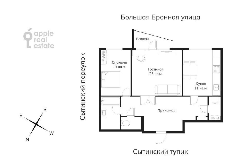 квартира г Москва метро Тверская ул Большая Бронная 19 муниципальный округ Пресненский фото 21