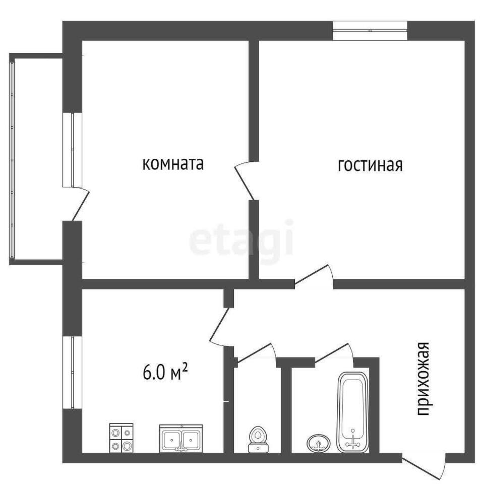 квартира р-н Хабаровский п Победа 16А, Амурский район, Амурск фото 16