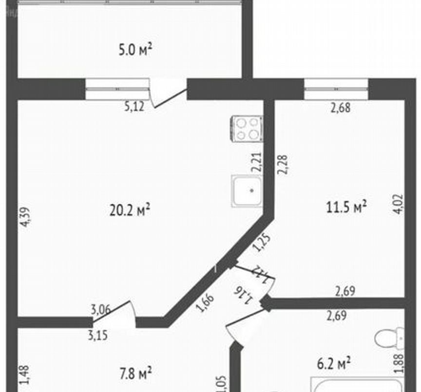 квартира г Тюмень р-н Центральный ул Газовиков 33 фото 21