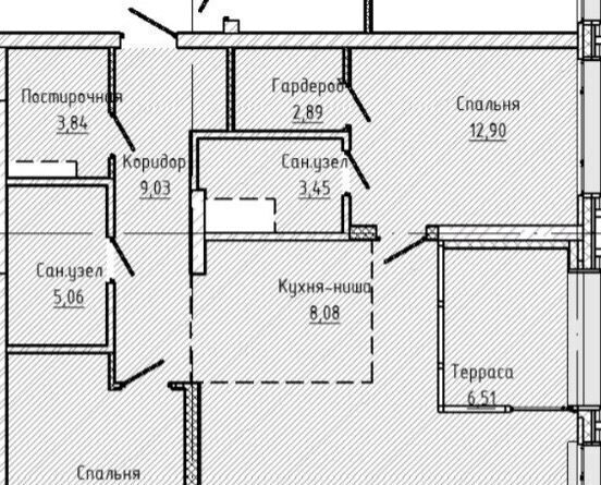 квартира г Новосибирск р-н Октябрьский Речной вокзал ул Зыряновская 51с фото 3