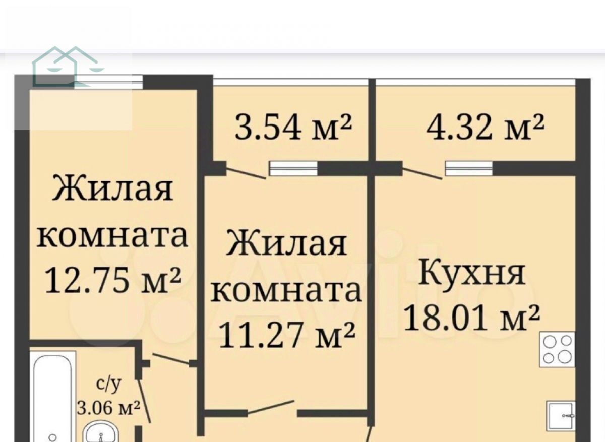 квартира г Воронеж р-н Советский ул Семилукская 48 фото 2