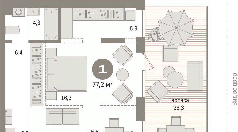 квартира г Тюмень р-н Центральный ул Газовиков 40 фото 3