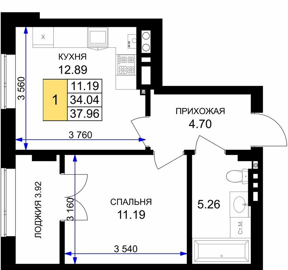 квартира р-н Гурьевский г Гурьевск ул Героя России Катериничева 9 з/у 4 фото 10