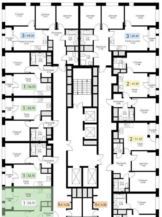 квартира г Тула р-н Зареченский ул Ряжская 25 фото 2