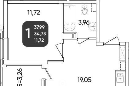 квартира г Краснодар р-н Прикубанский мкр Любимово 18 фото 16