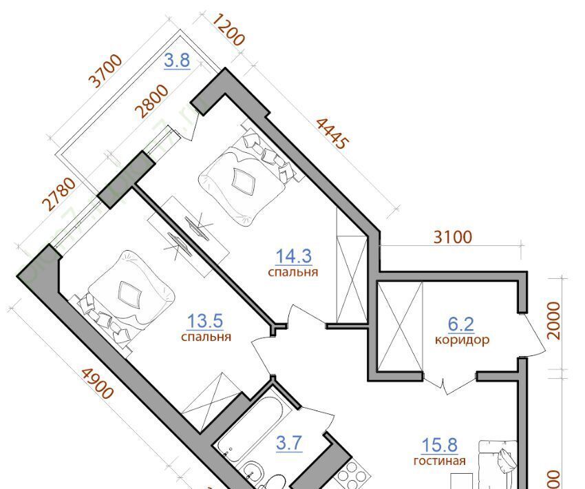 квартира г Иркутск р-н Ленинский Ново-Ленино 2 1-й Ленинский квартал тер. фото 1