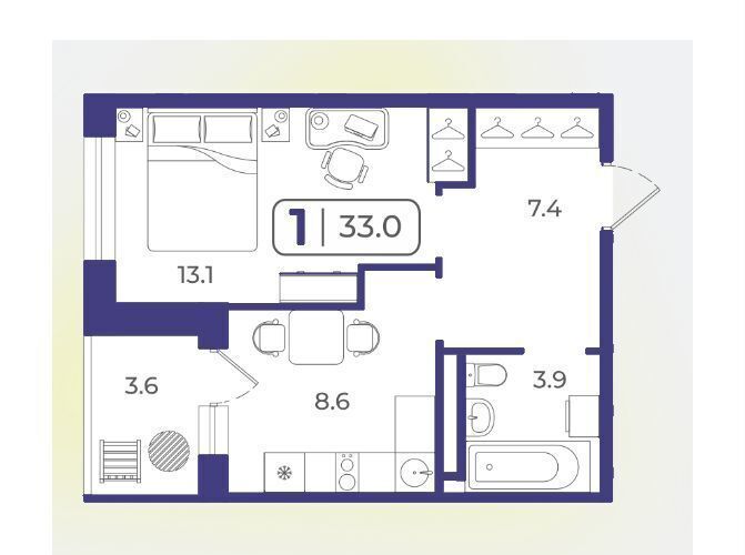 квартира г Тюмень р-н Ленинский ул Дамбовская 29 корп. 2 фото 2