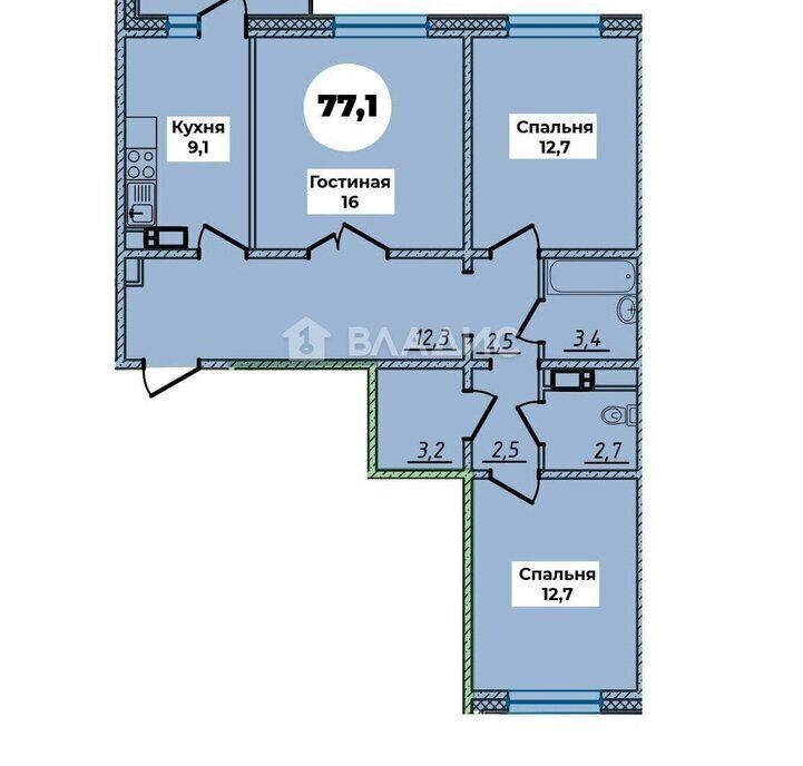 квартира г Улан-Удэ р-н Октябрьский микрорайон 148А, 2/4 фото 1