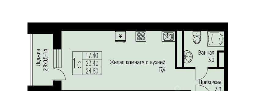 квартира г Краснодар п свх Прогресс п Березовый р-н Прикубанский ЖК Прогресс фото 1