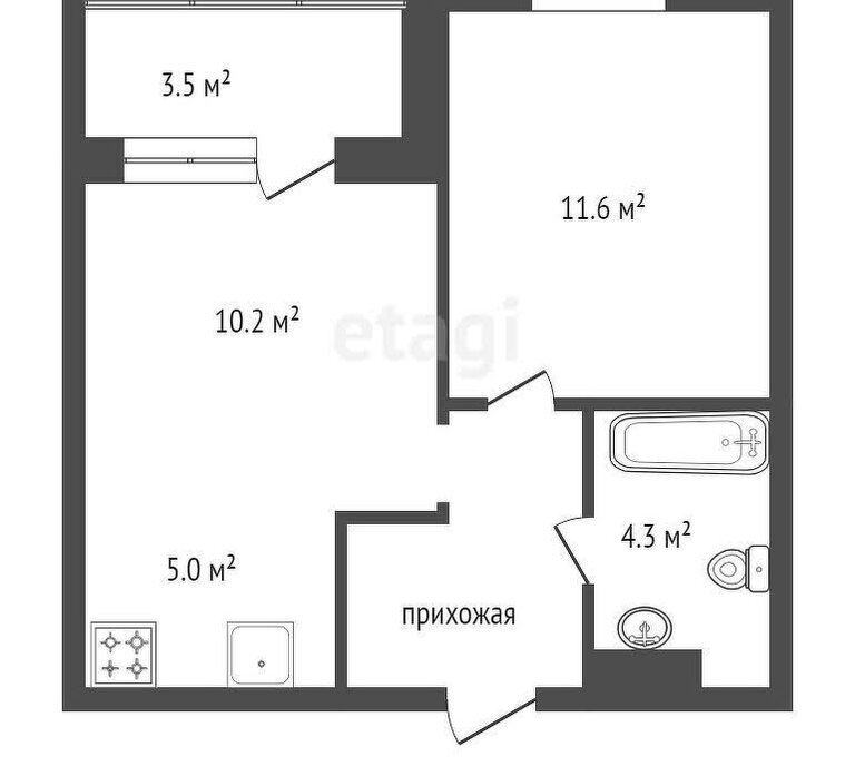 квартира г Красноярск р-н Кировский ул Кутузова 2 фото 1