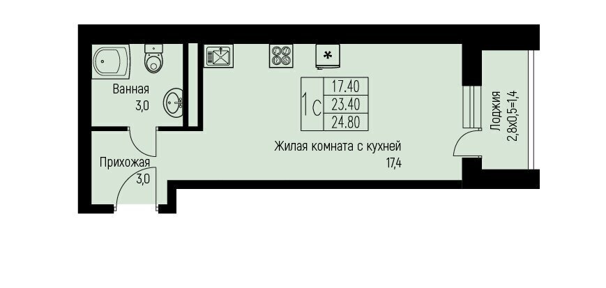 квартира г Краснодар п свх Прогресс п Березовый р-н Прикубанский ЖК Прогресс фото 1