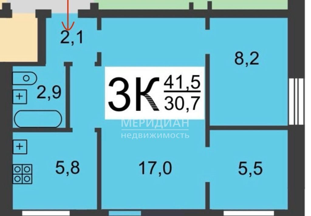 квартира г Нижний Новгород р-н Канавинский ул Путейская 15 фото 18