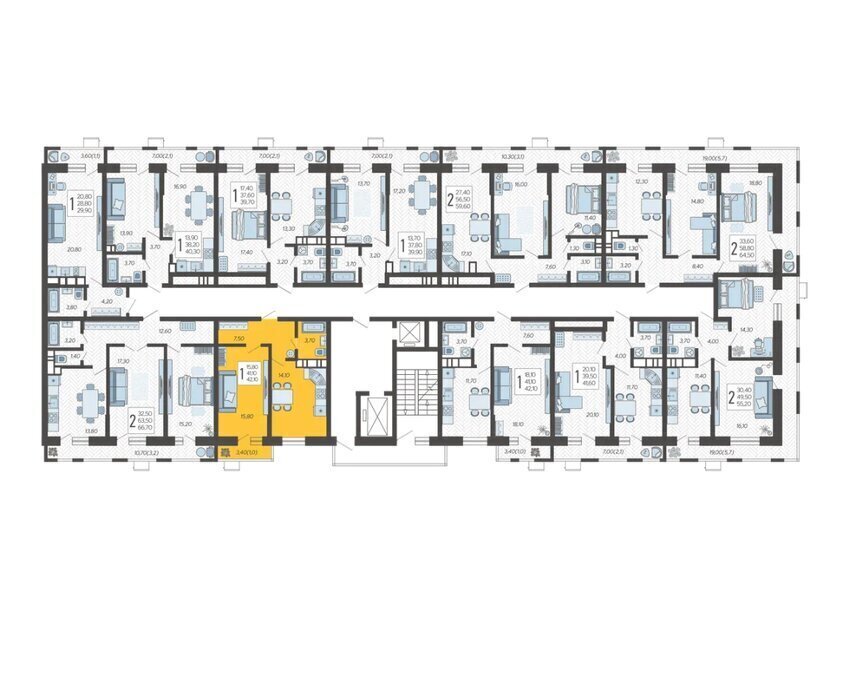 квартира г Краснодар микрорайон 9-й километр ул Ярославская 115к/7 фото 2