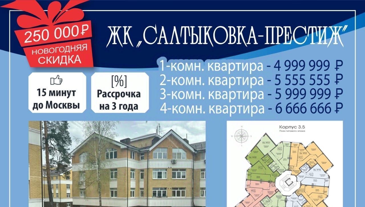 квартира г Балашиха мкр Салтыковка ул Черняховского 26б Салтыковская фото 3