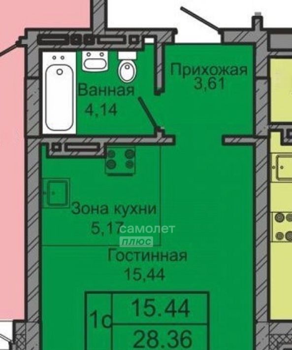 квартира г Новосибирск р-н Октябрьский Октябрьская ул Кирова 236 фото 2