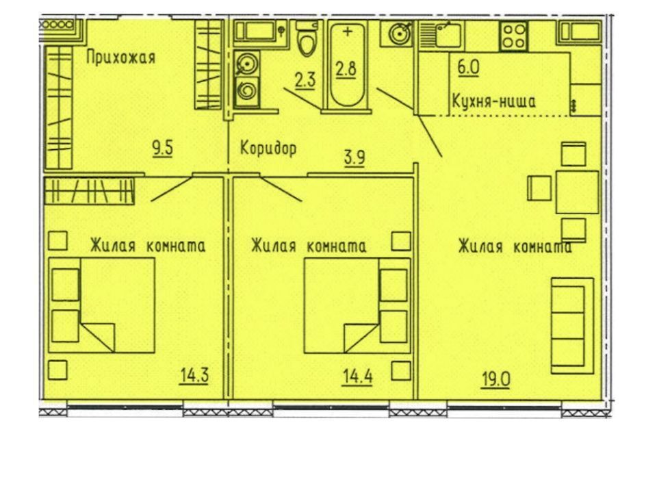 квартира г Пенза р-н Октябрьский ул Яшиной 12 Октябрьский район фото 1