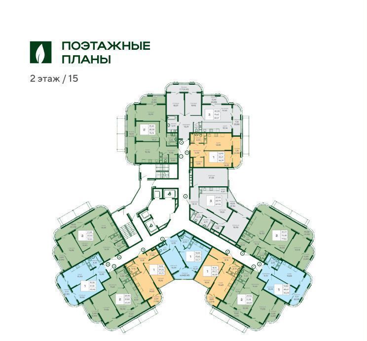 квартира г Симферополь р-н Киевский ул 51-й Армии ЖК SkyПАРК Армии, з/у 128 фото 3