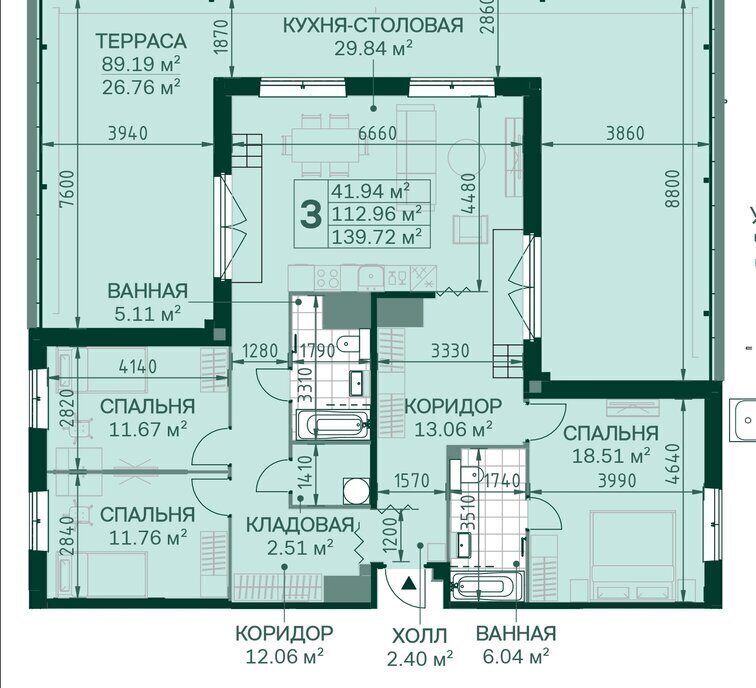 квартира г Санкт-Петербург метро Новочеркасская ул Магнитогорская 5к/3 округ Большая Охта фото 1