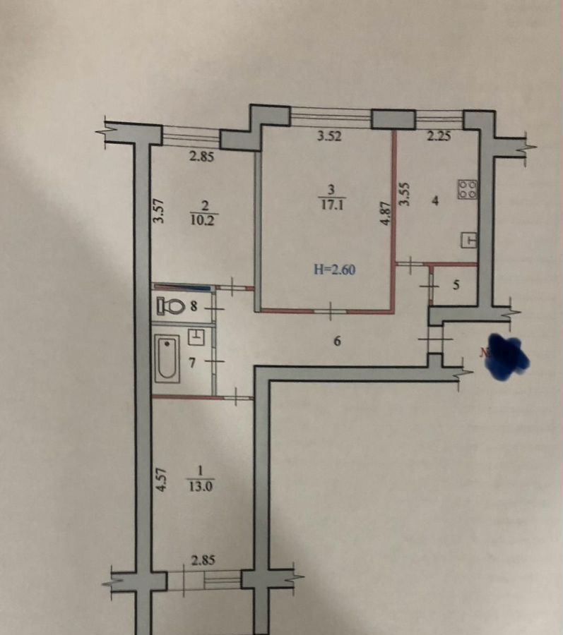 квартира г Волгоград р-н Тракторозаводский ул им. Жолудева 38 фото 26