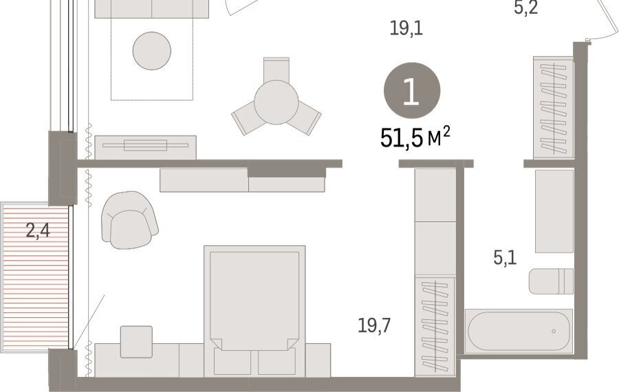 квартира г Тюмень ул Краснооктябрьская 4к/3 фото 2