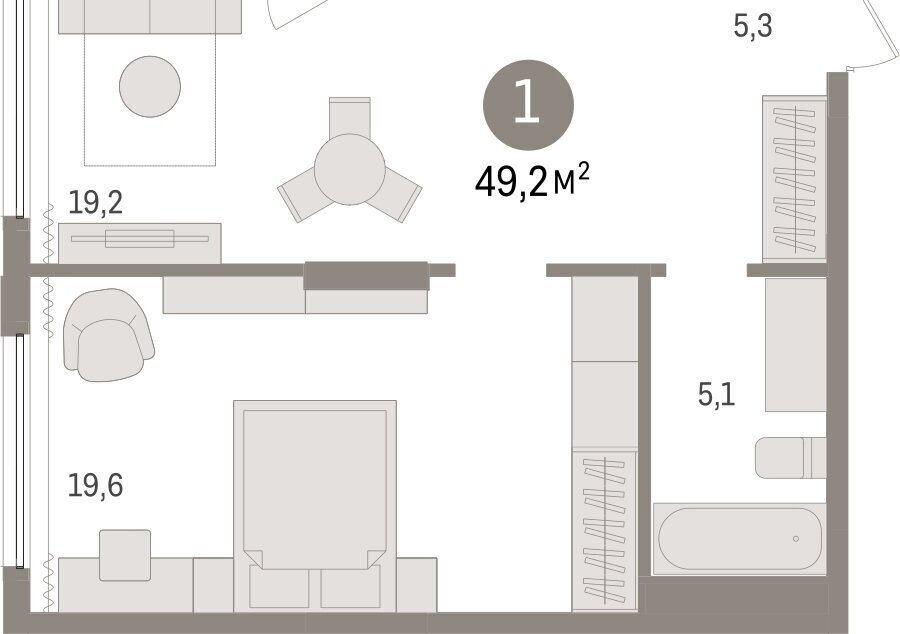 квартира г Омск Кварталы Драверта 4 фото 2