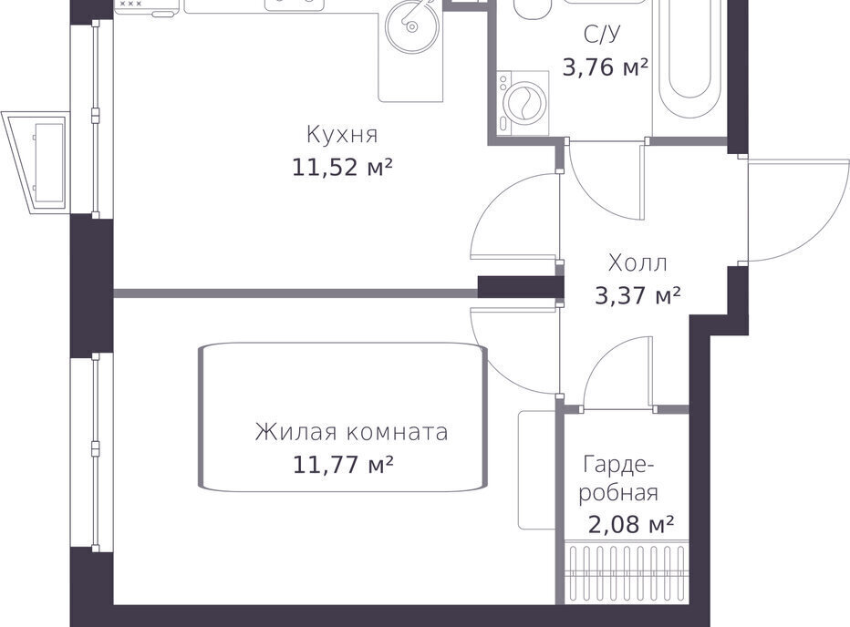 квартира р-н Всеволожский г Сертолово ЖК Veren Nort Сертолово Парнас, ул. Дмитрия Кожемякина фото 1