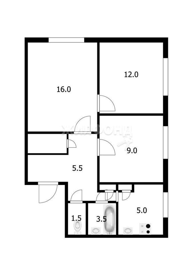 квартира р-н Тогучинский д Кудрино ул Сибирская 3 фото 20